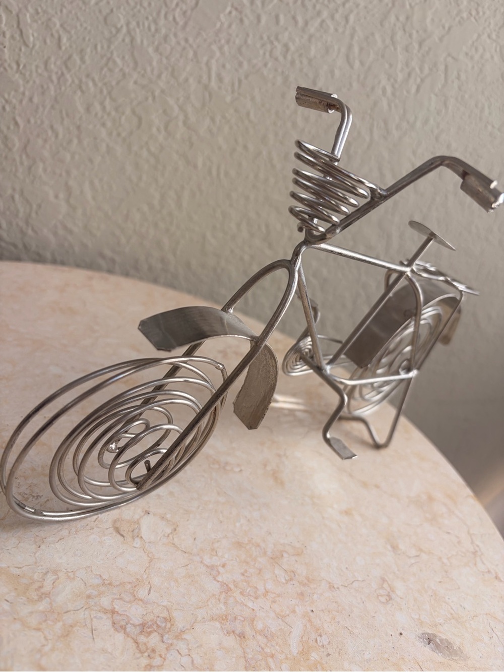 Stainless Silver Decorative Wire Bicycle